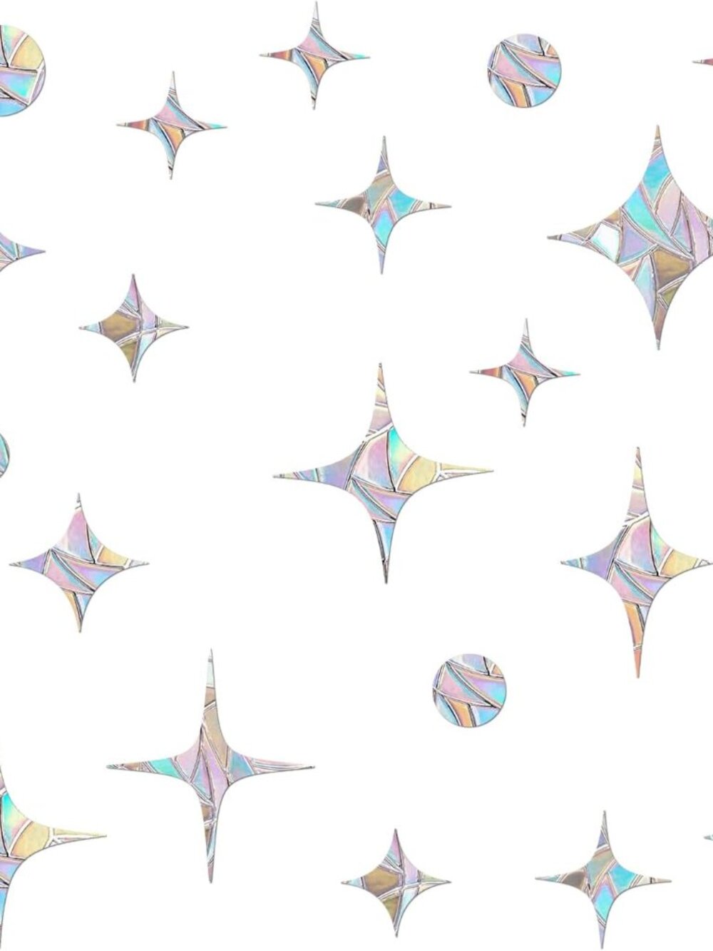 60 Pieces Static Window Clings Decals for Bird Strikes, Star Style